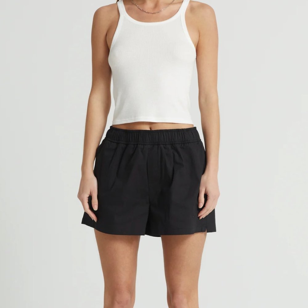 Almina Concept Black Cotton Shorts